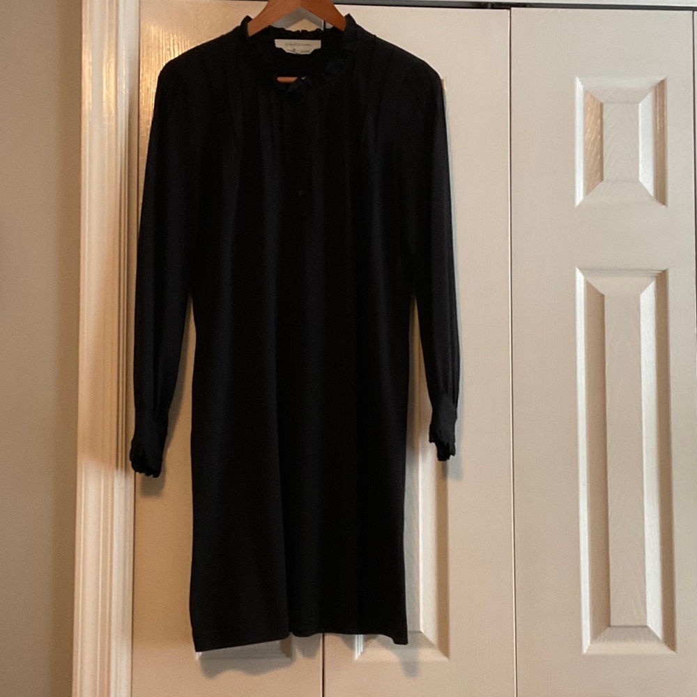 Gerard Darel Classic Black Long Sleeve Dress